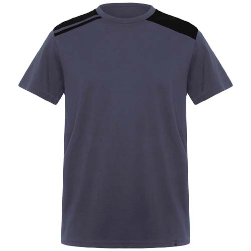 T-shirt homme publicitaire contrasté Expedition Roly Plomb et Noir